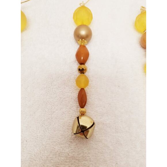 Four golden Christmas icicle ornaments c9 - Picture 4 of 8